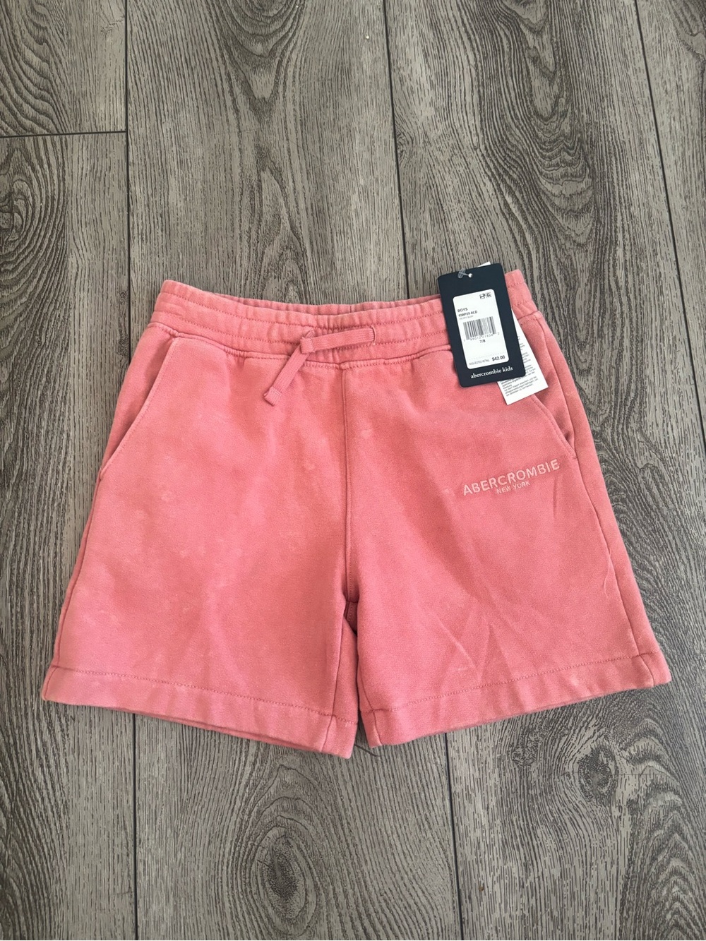 Abercrombie kids Coral Pink Drawstring Athletic Shorts